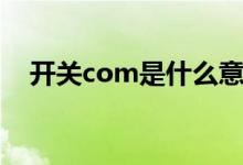 开关com是什么意思（com是什么意思）