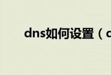 dns如何设置（dns服务器怎么设置）