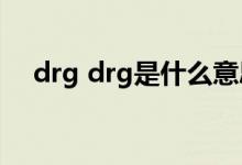 drg drg是什么意思（drgs是什么意思）