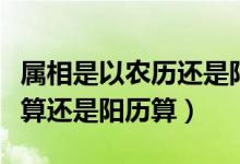 属相是以农历还是阳历计算的（属相是以农历算还是阳历算）