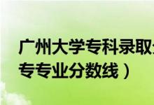 广州大学专科录取分数2021年（广州大学大专专业分数线）