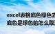 excel表格底色绿色去掉win10（excel表格底色是绿色的怎么取消）