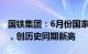 国铁集团：6月份国家铁路发送货物3.32亿吨，创历史同期新高