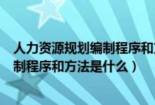 人力资源规划编制程序和方法是什么意思（人力资源规划编制程序和方法是什么）