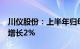 川仪股份：上半年归母净利润3.6亿元，同比增长2%