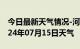 今日最新天气情况-河口天气预报东营河口2024年07月15日天气