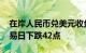 在岸人民币兑美元收盘报7.2627，较上一交易日下跌42点