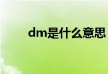 dm是什么意思（dms是什么意思）