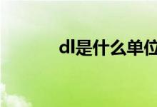 dl是什么单位（d是什么单位）