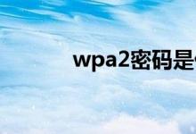 wpa2密码是什么意思（wpa）