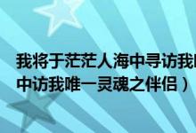 我将于茫茫人海中寻访我唯一灵魂之伴侣（我将于茫茫人海中访我唯一灵魂之伴侣）