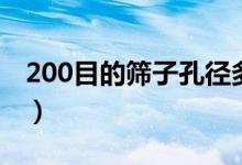 200目的筛子孔径多大（100目筛子孔径多大）