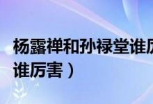 杨露禅和孙禄堂谁厉害一点（杨露禅和孙禄堂谁厉害）