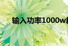 输入功率1000w耗电多少（输入功率）