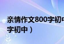 亲情作文800字初中生记叙文（亲情作文800字初中）