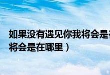 如果没有遇见你我将会是在哪里的句子（如果没有遇见你我将会是在哪里）