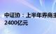 中证协：上半年券商主承销科技创新债金额超2400亿元