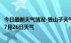 今日最新天气情况-独山子天气预报克拉玛依独山子2024年07月26日天气