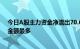 今日A股主力资金净流出70.69亿元，电气设备行业净流出金额最多