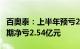 百奥泰：上半年预亏2.2亿元2.8亿元，上年同期净亏2.54亿元