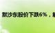 默沙东股价下跌6%，触及3月15日以来最低