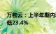 万物云：上半年期内利润8.04亿元，同比降低23.4%