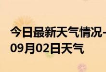 今日最新天气情况-荆门天气预报荆门2024年09月02日天气