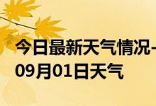 今日最新天气情况-通化天气预报通化2024年09月01日天气