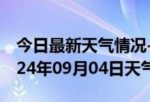 今日最新天气情况-咸安天气预报咸宁咸安2024年09月04日天气