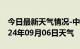 今日最新天气情况-中江天气预报德阳中江2024年09月06日天气