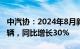 中汽协：2024年8月新能源汽车销量为110万辆，同比增长30%