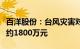 百洋股份：台风灾害对公司造成财产损失预计约1800万元