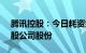 腾讯控股：今日耗资约10亿港元回购268万股公司股份