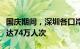 国庆期间，深圳各口岸预计日均出入境人员将达74万人次