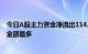 今日A股主力资金净流出114.55亿元，电子设备行业净流出金额最多