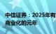 中信证券：2025年有望成为mRNA肿瘤疫苗商业化的元年