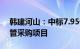 韩建河山：中标7.95亿元预应力钢筒混凝土管采购项目