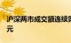 沪深两市成交额连续第二个交易日突破1万亿元