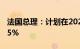 法国总理：计划在2025年将赤字降至GDP的5%