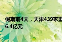 假期前4天，天津439家重点商贸流通企业累计实现销售额16.4亿元