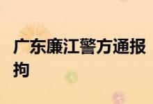 广东廉江警方通报“男子意图抢劫金店”：刑拘