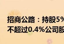 招商公路：持股5%以上股东泰康人寿拟减持不超过0.4%公司股份