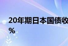 20年期日本国债收益率上升4.5个基点至1.7%