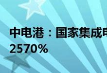 中电港：国家集成电路基金计划减持不超过0.2570%