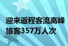 迎来返程客流高峰，长三角铁路今日预计发送旅客357万人次