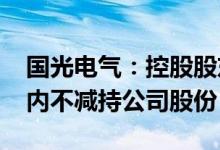 国光电气：控股股东 实控人承诺未来12个月内不减持公司股份