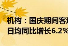 机构：国庆期间客运总量预计达11.5万班次，日均同比增长6.2%