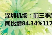 深圳机场：前三季度预盈3.02亿元3.56亿元，同比增84.34%117.28%