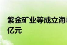 紫金矿业等成立海峡启航投资基金，出资额2亿元