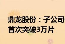 鼎龙股份：子公司CMP抛光垫产品单月销量首次突破3万片